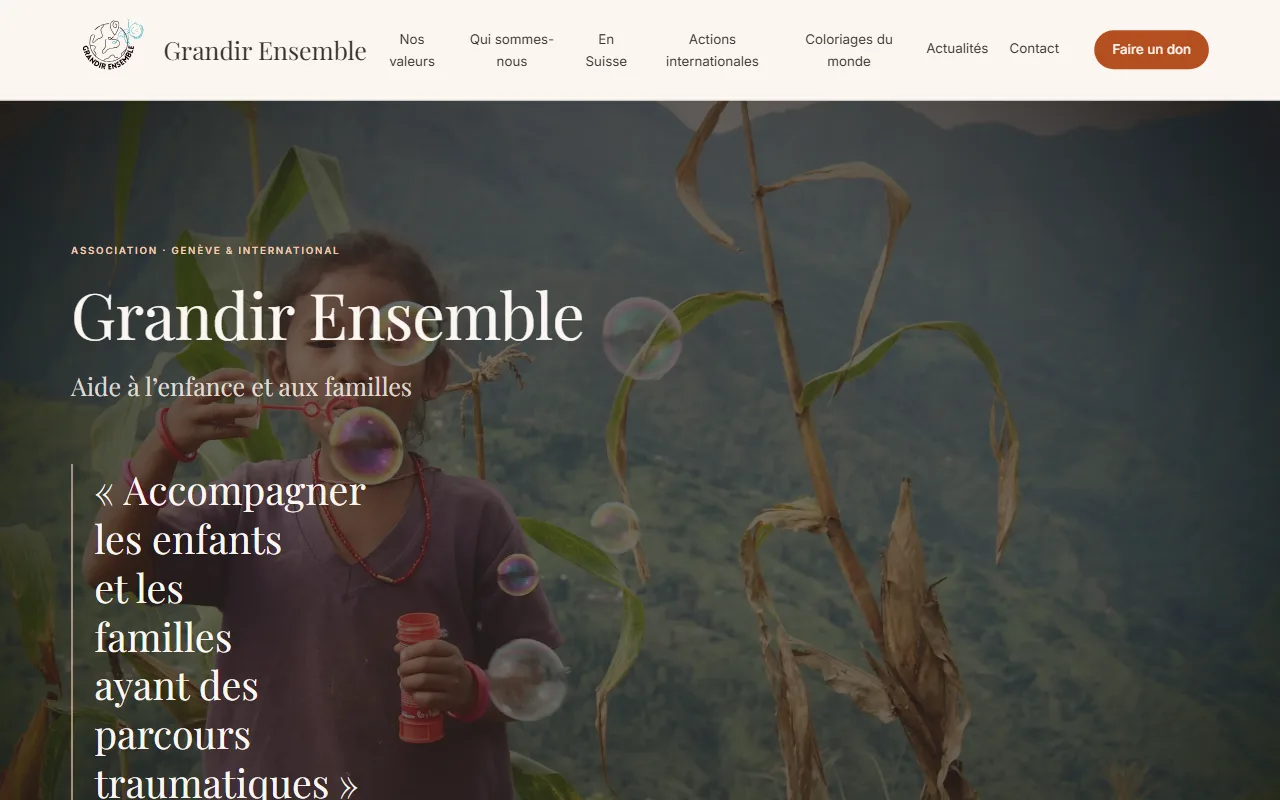 Capture d'écran de Grandir Ensemble