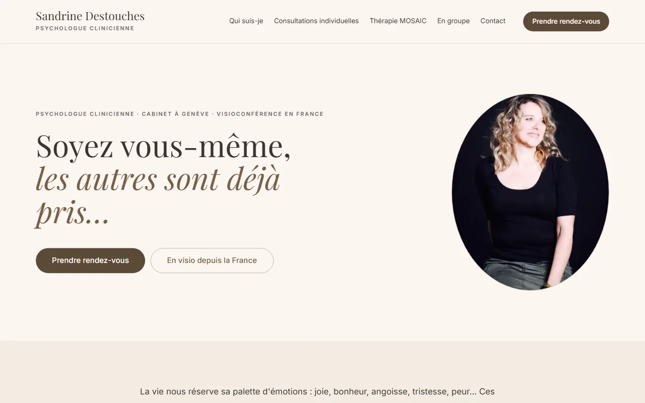 Capture d'écran de Sandrine Destouches