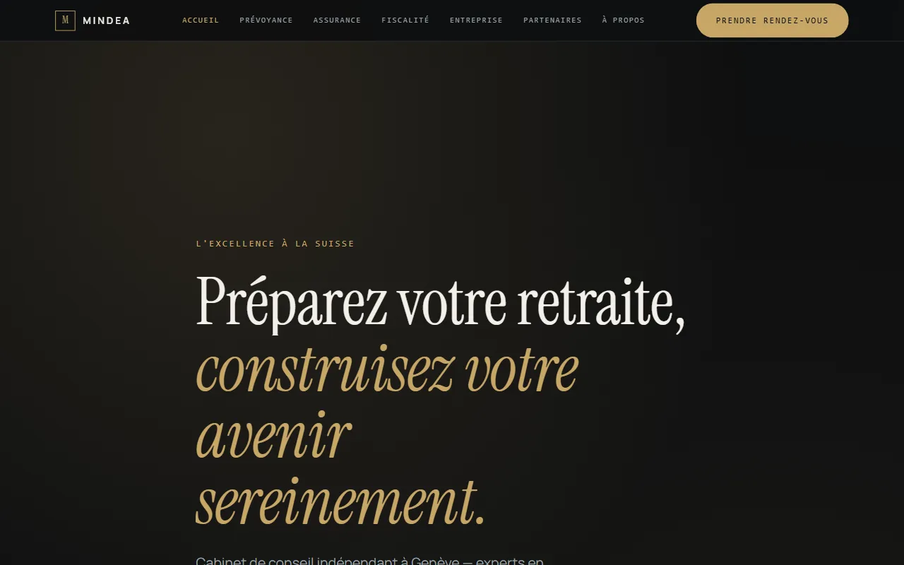 Capture d'écran de Mindea.ch